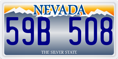 NV license plate 59B508