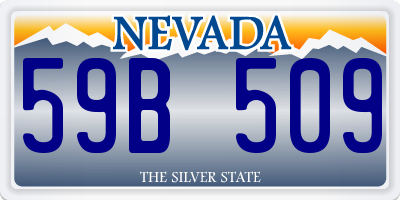 NV license plate 59B509