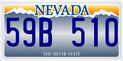 NV license plate 59B510