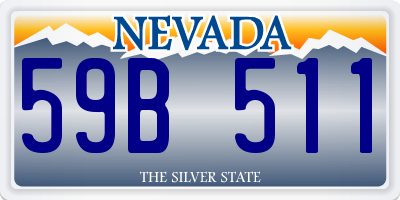 NV license plate 59B511