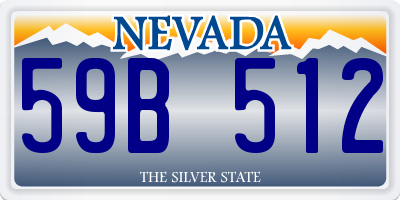 NV license plate 59B512