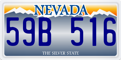NV license plate 59B516