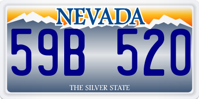 NV license plate 59B520