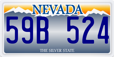 NV license plate 59B524