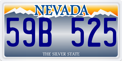 NV license plate 59B525