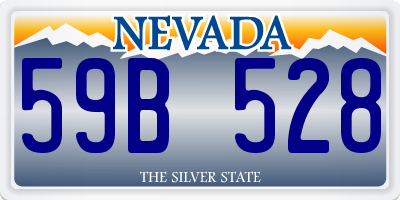 NV license plate 59B528