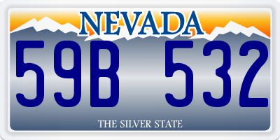 NV license plate 59B532