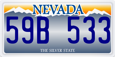 NV license plate 59B533