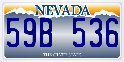 NV license plate 59B536