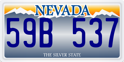 NV license plate 59B537