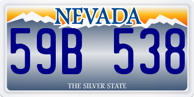 NV license plate 59B538