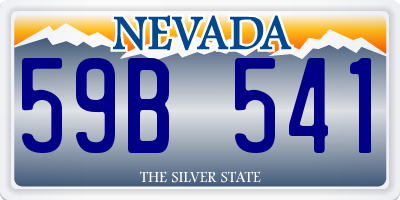 NV license plate 59B541