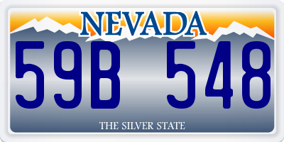 NV license plate 59B548