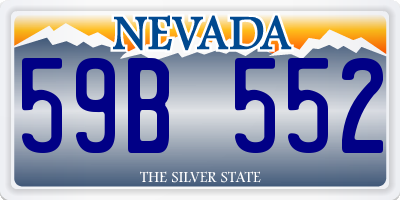 NV license plate 59B552