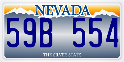 NV license plate 59B554