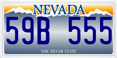NV license plate 59B555