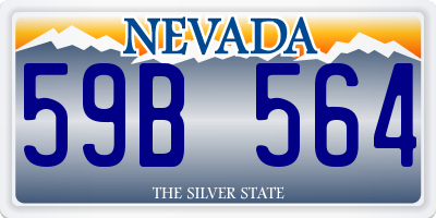 NV license plate 59B564