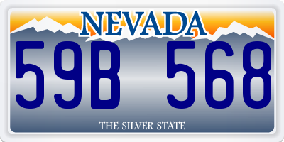 NV license plate 59B568