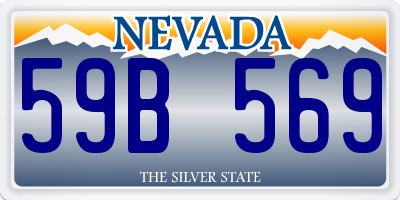 NV license plate 59B569