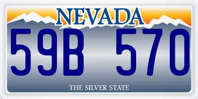 NV license plate 59B570