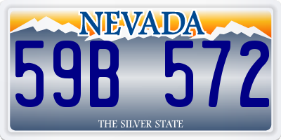 NV license plate 59B572