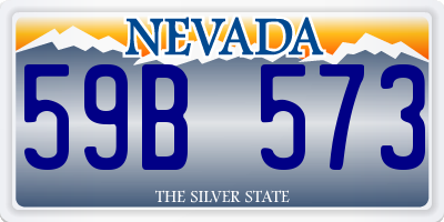 NV license plate 59B573