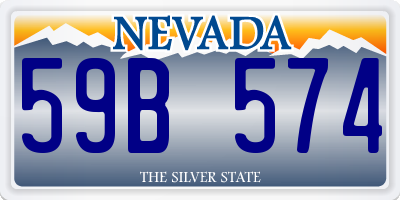 NV license plate 59B574