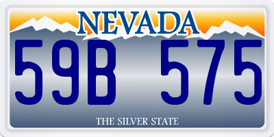 NV license plate 59B575