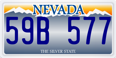 NV license plate 59B577