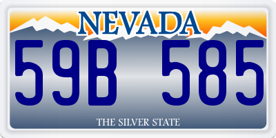 NV license plate 59B585