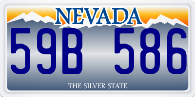 NV license plate 59B586