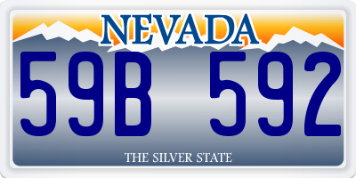 NV license plate 59B592