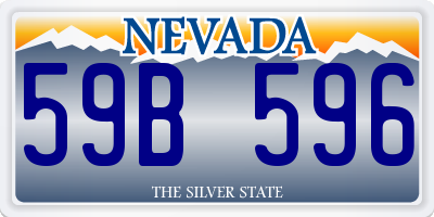 NV license plate 59B596