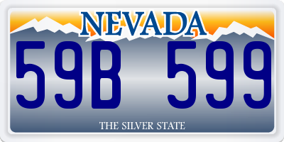 NV license plate 59B599