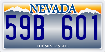 NV license plate 59B601