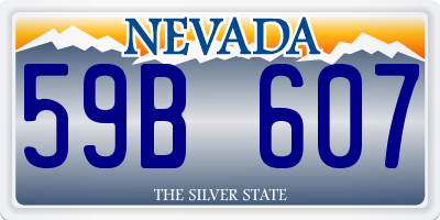 NV license plate 59B607