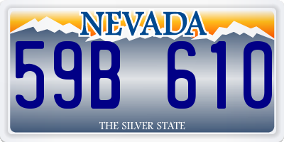 NV license plate 59B610