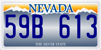 NV license plate 59B613