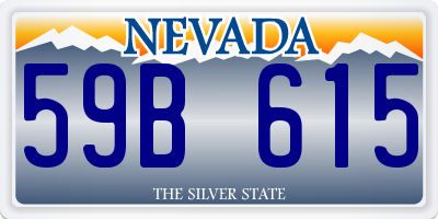 NV license plate 59B615