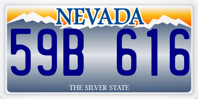 NV license plate 59B616
