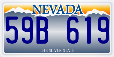 NV license plate 59B619