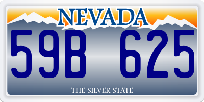 NV license plate 59B625