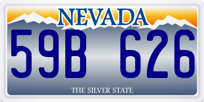 NV license plate 59B626