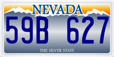 NV license plate 59B627