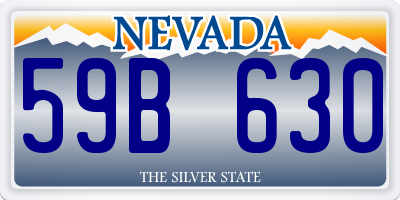 NV license plate 59B630