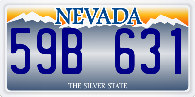 NV license plate 59B631