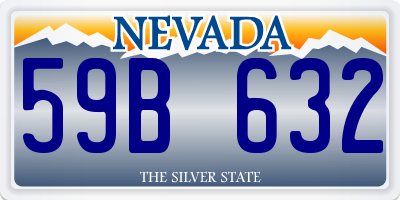 NV license plate 59B632