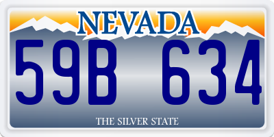 NV license plate 59B634