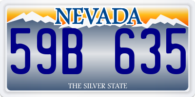 NV license plate 59B635