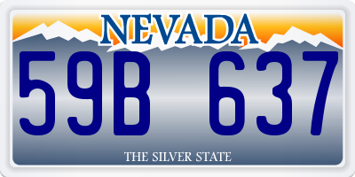 NV license plate 59B637